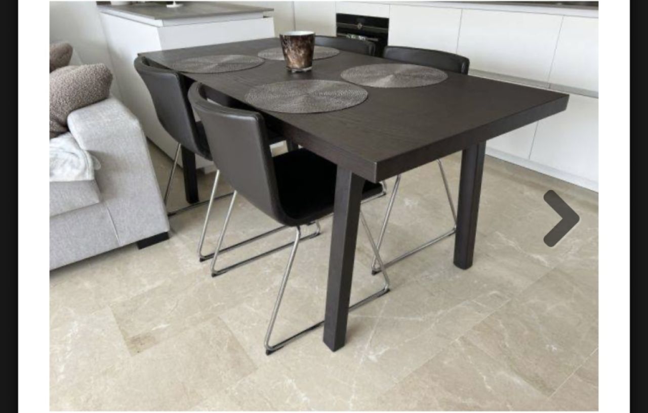 Dining table / living room table, dark wood, approx. 170x80 cm, like new