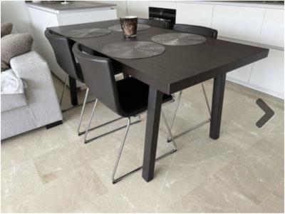 Dining table / living room table, dark wood, approx. 170x80 cm, like new