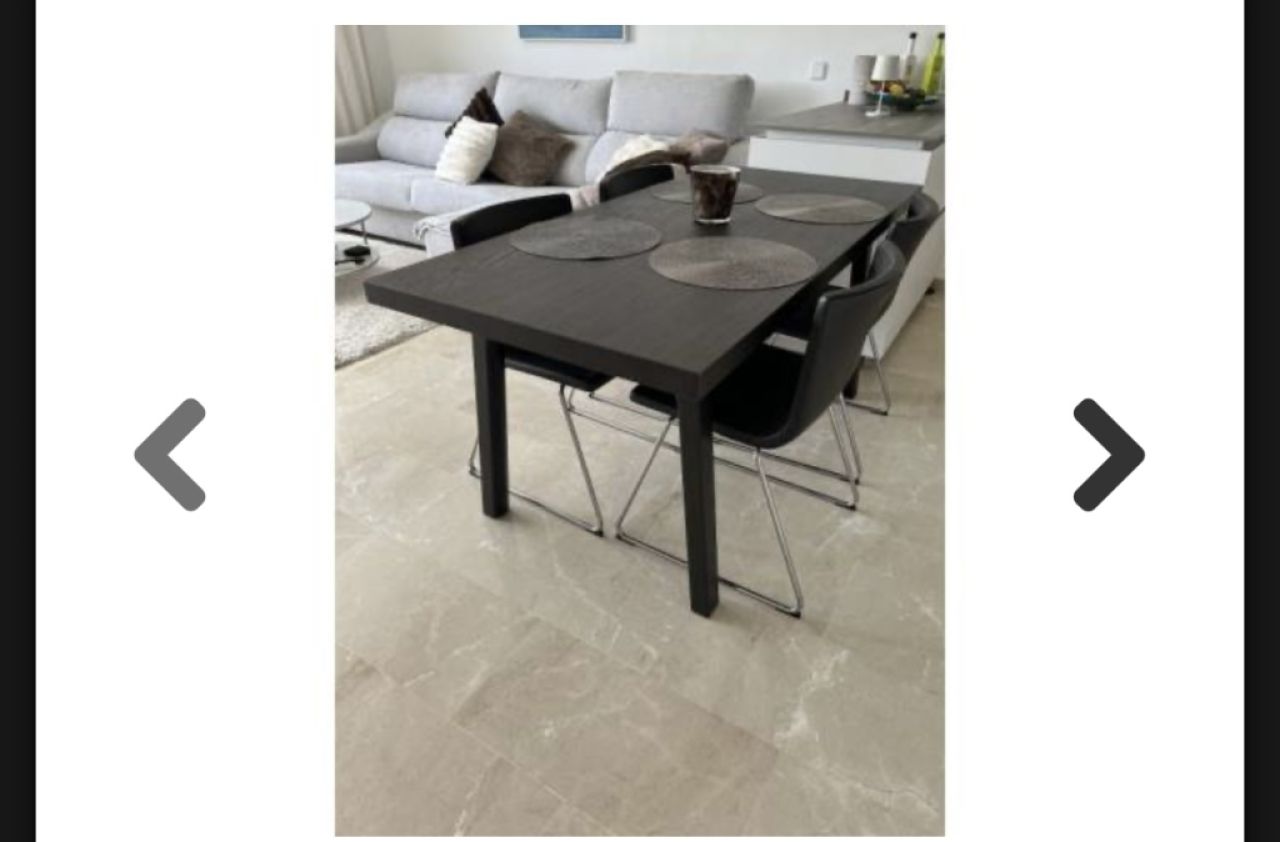 Dining table / living room table, dark wood, approx. 170x80 cm, like new