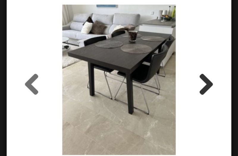 Dining table / living room table, dark wood, approx. 170x80 cm, like new