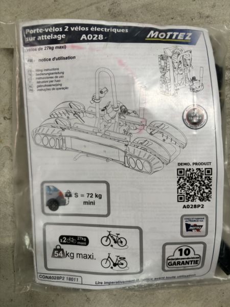 Portabicicletas para 2 e-bikes de Mottex