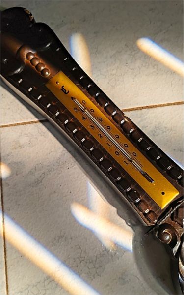 Estación meteorológica Fischer compuesta por termómetro, higrómetro y barómetro