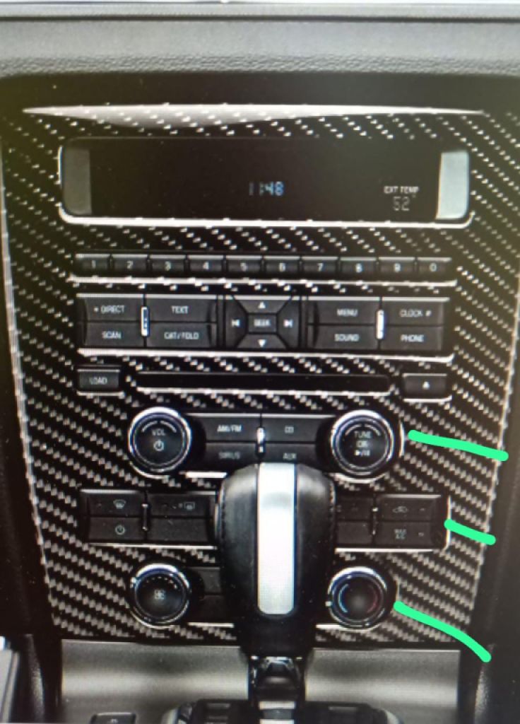 Ford Mustang Roush Shelby Cobra Trim Frame Consola central