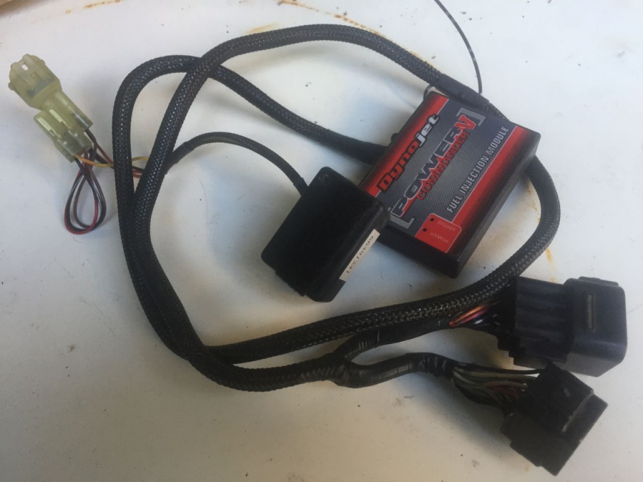 Para Yamaha FZ8 Escape Completo Akrapovic con colectores y Cetralita Dynojet Power