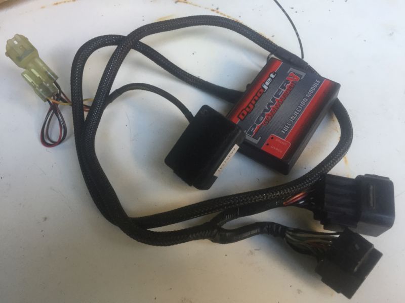 Para Yamaha FZ8 Escape Completo Akrapovic con colectores y Cetralita Dynojet Power