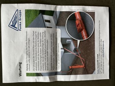 Funke Rückstauverschluss !!