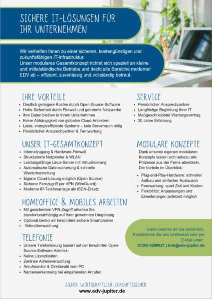 Ganzheitliches IT Konzept für Unternehmen, Open-Source, Linux, IP Telefonanlage