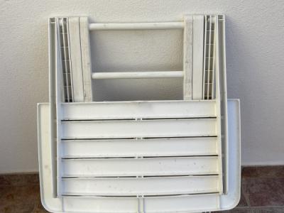 Rectangular plastic garden table white