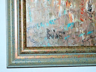 Pintura, óleo sobre lienzo, Caroline Burnett. Pintura al óleo firmada con marco