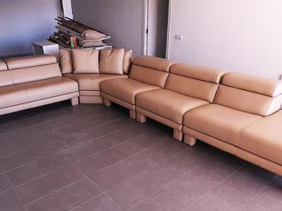 Gigantic real leather sofa