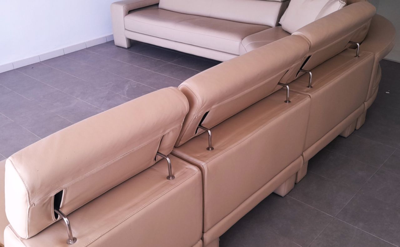 Gigantic real leather sofa