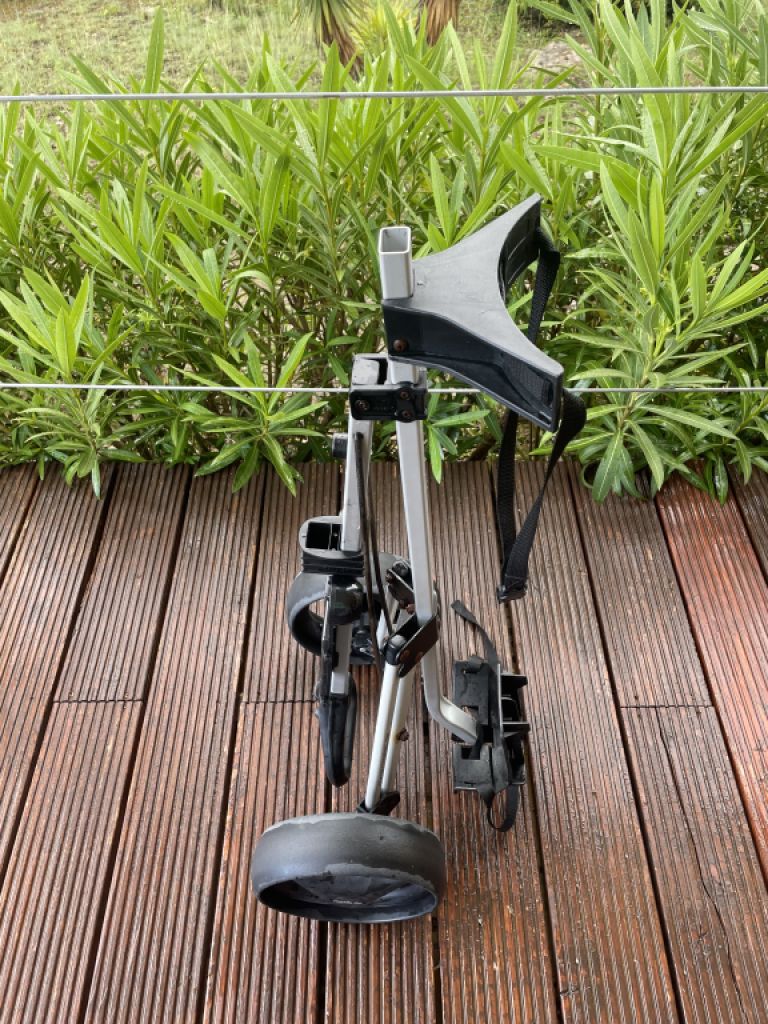 Golf Mallorca: Ziehtrolley Klapptrolley Trolley klappbar Alu