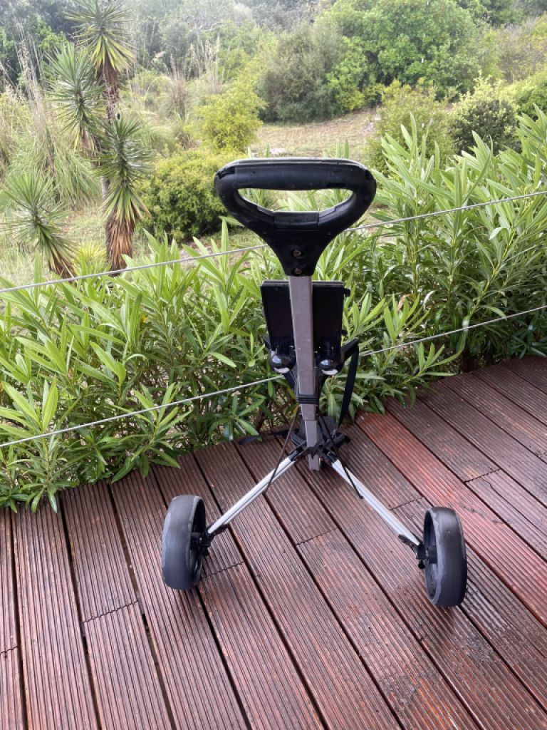 Golf Mallorca: Ziehtrolley Klapptrolley Trolley klappbar Alu