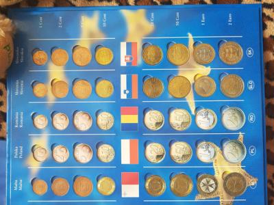 Große Euromünzsammlung in 4 Alben – 228 Münzen – Sammler