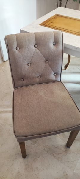 Großer Esstisch in Handarbeit gefertigt/echtes Holz inkl. 6x Riviera Maison Esstühle