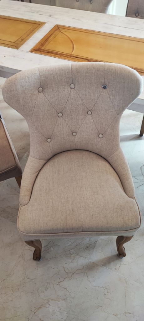 Großer Esstisch in Handarbeit gefertigt/echtes Holz inkl. 6x Riviera Maison Esstühle