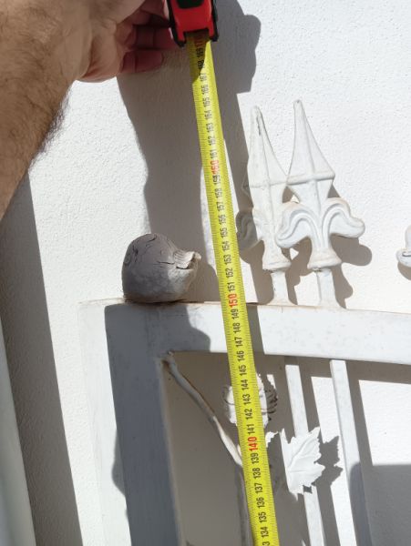 Puerta de hierro fundido