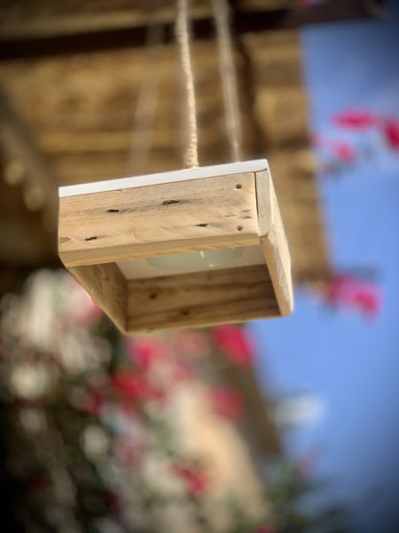 Lámpara colgante Lámpara de techo madera única Lámpara de mesa única E14