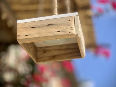 Lámpara colgante Lámpara de techo madera única Lámpara de mesa única E14