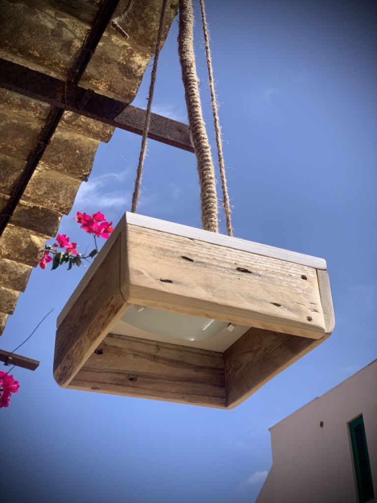 Lámpara colgante Lámpara de techo madera única Lámpara de mesa única E14