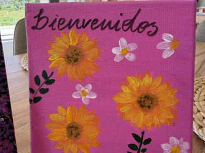 Cuadros de bienvenida pintados a mano “Bienvenidos” – por encargo