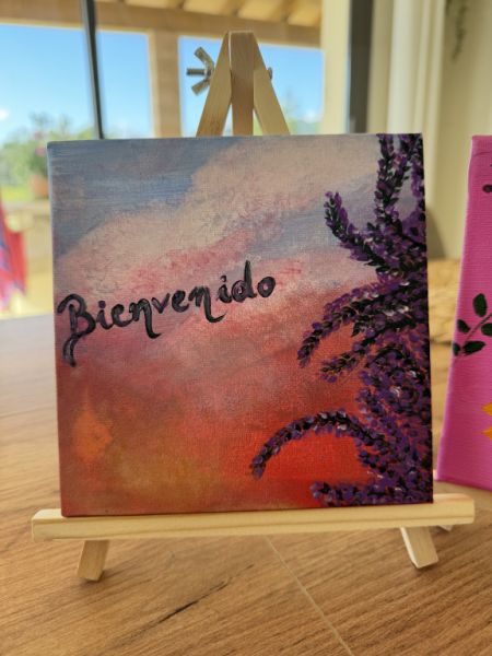 Cuadros de bienvenida pintados a mano “Bienvenidos” – por encargo