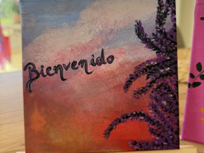 Cuadros de bienvenida pintados a mano “Bienvenidos” – por encargo