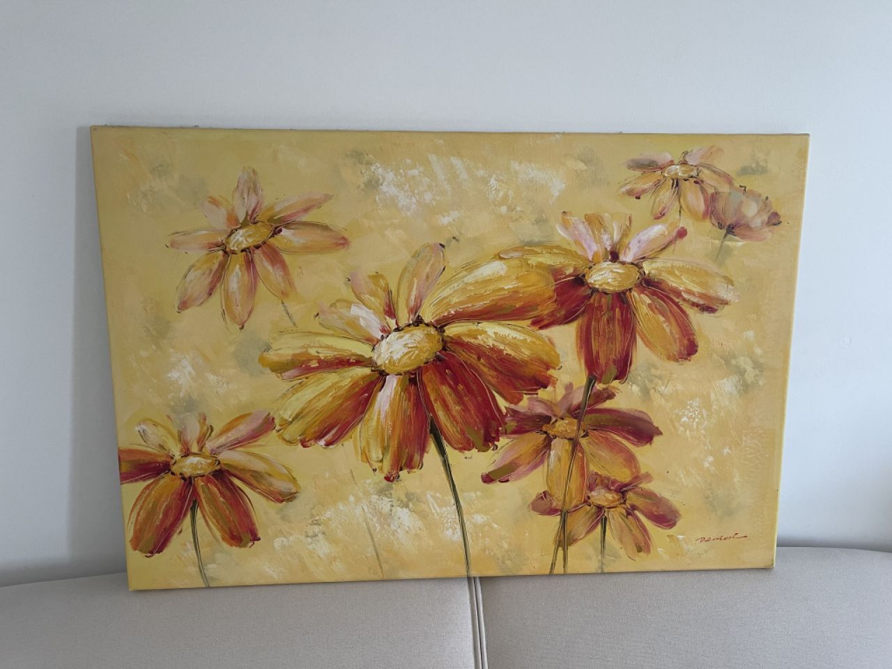 Cuadro pintado a mano, lienzo sobre bastidor de madera