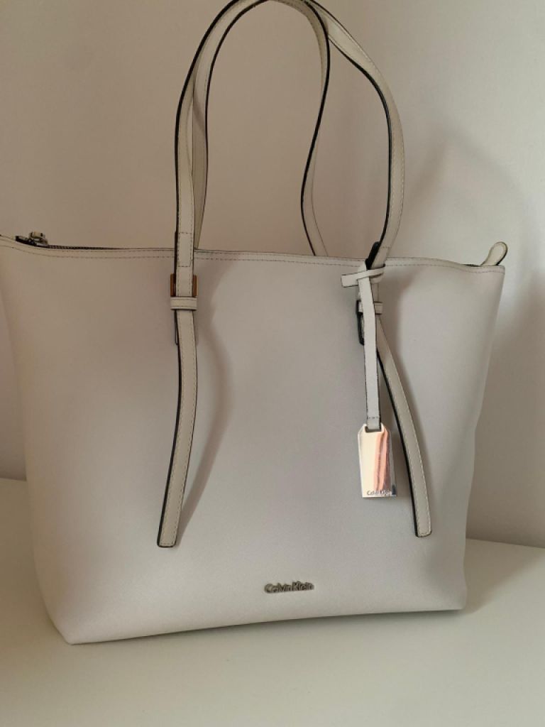 Bolso de mano Celvin Klein, blanco, como nuevo
