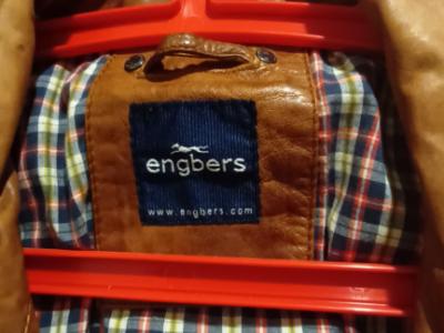 Light brown men's leather jacket Size 48 - XL