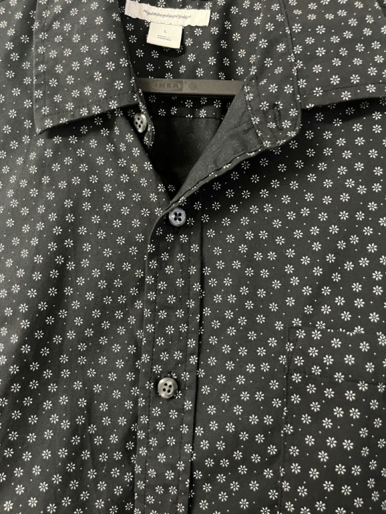 Herren Kurzarmhemd, blau, L