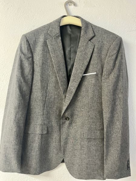 Herren-Sakko in XL (Größe 54) Silber/Grau