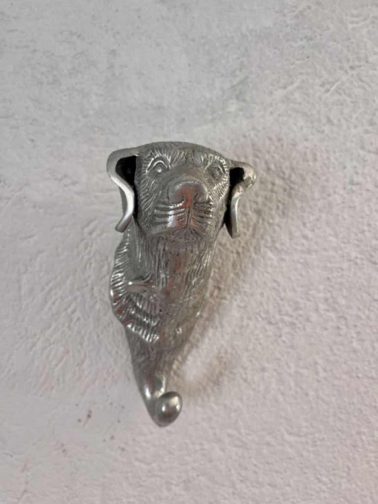 Dog Leash Hanger, Dog Silver