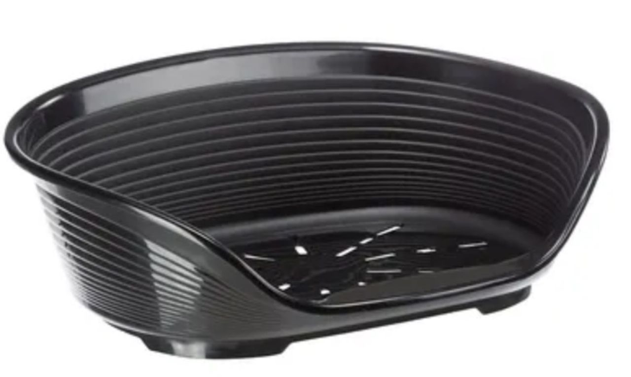 Hygienisches Hundebett, Hundeschale, Ferplast Korb Siesta Deluxe schwarz aus Italien, neuwertig