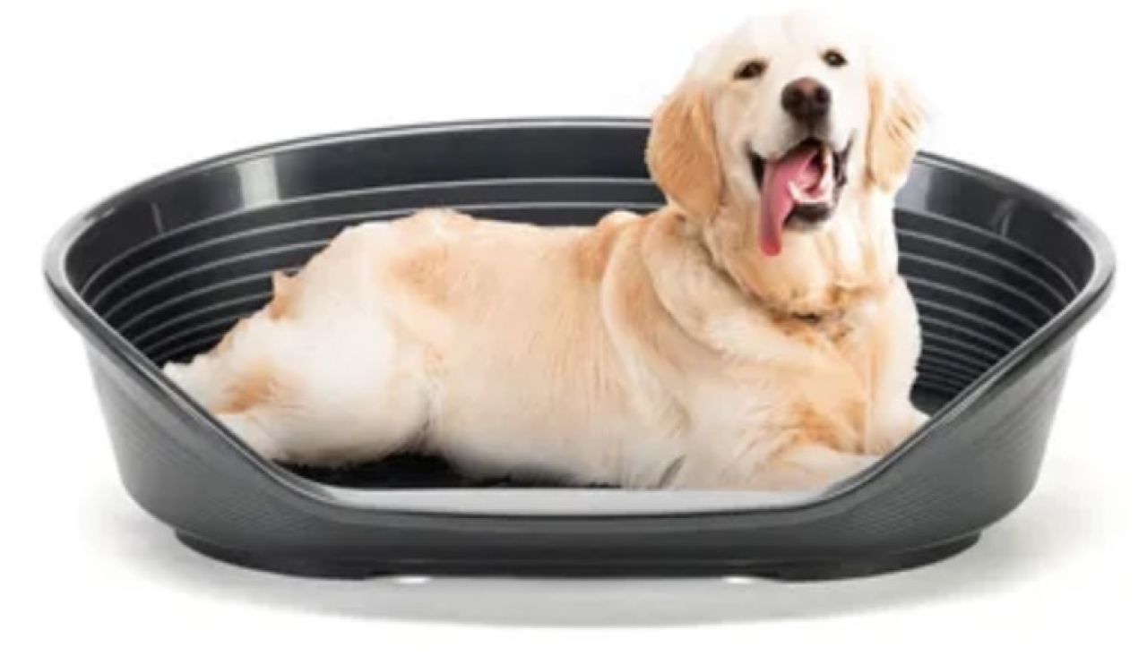 Hygienisches Hundebett, Hundeschale, Ferplast Korb Siesta Deluxe schwarz aus Italien, neuwertig