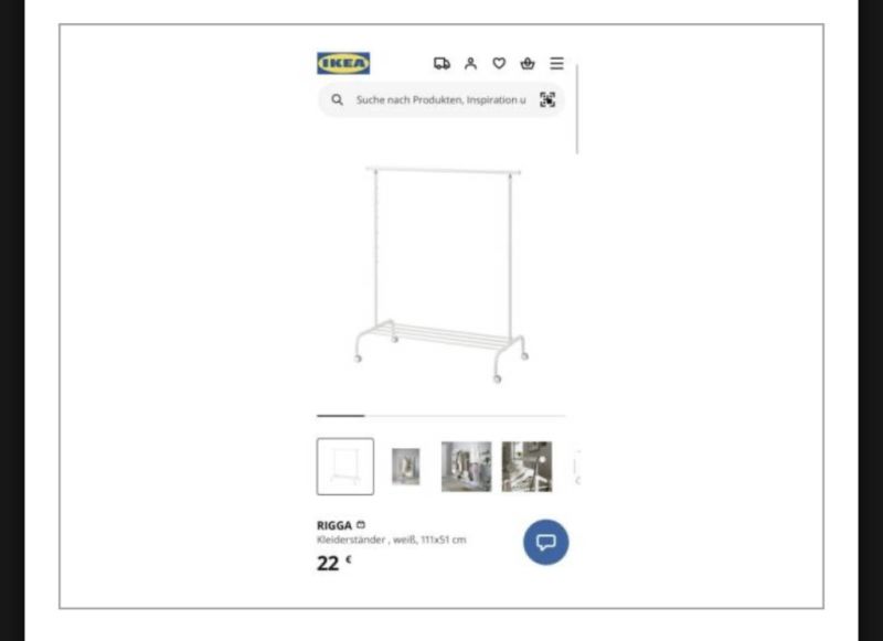 Ikea Rigga perchero, como nuevo