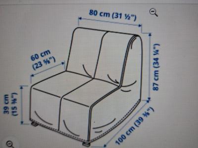 IKEA armchair bed; Lycksele