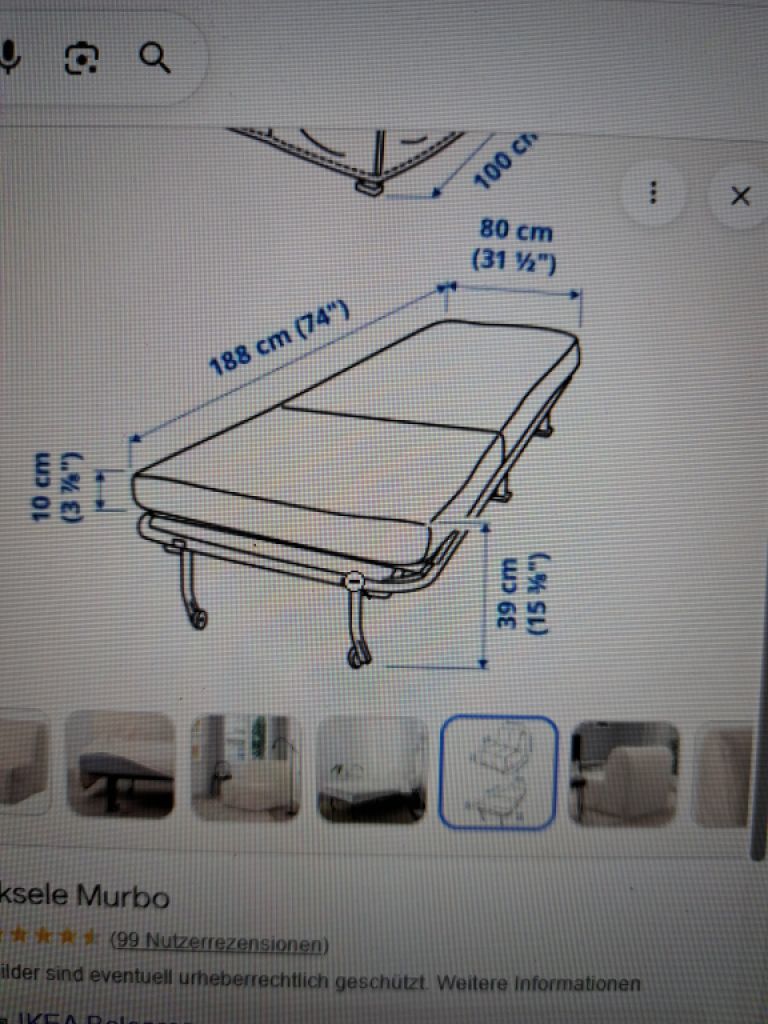 IKEA armchair bed; Lycksele