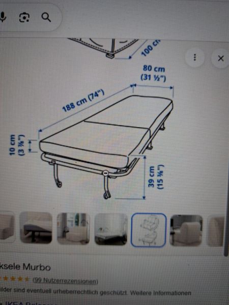 IKEA armchair bed; Lycksele
