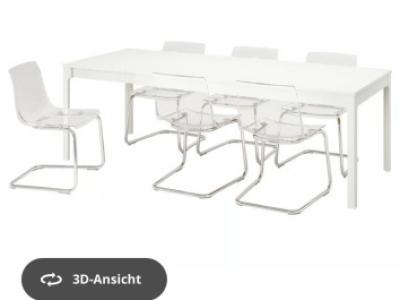 IKEA table EKEDALEN extendable white 180/240×90