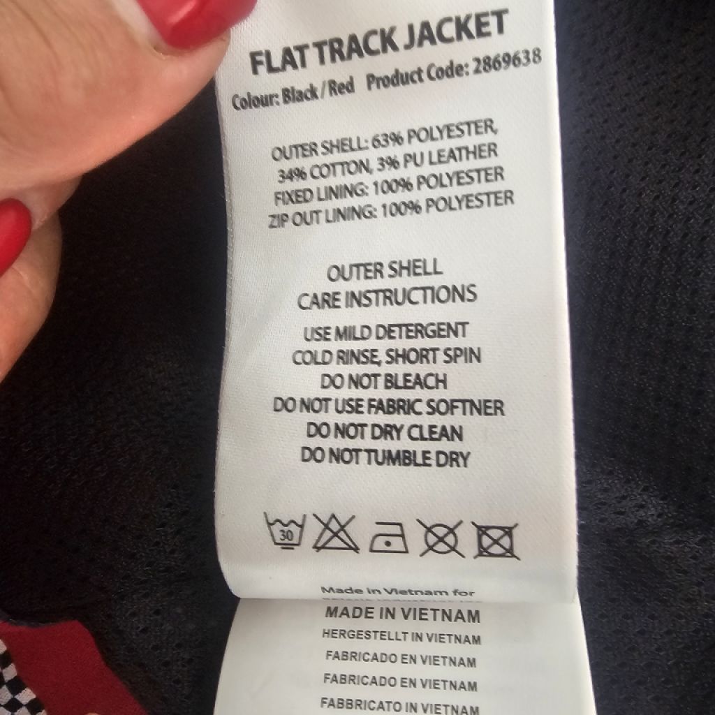 Chaqueta Indian Motorcycle Flat Track Racing Talla S