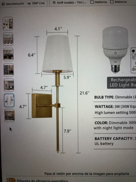 Apliques LED inalámbricos, ¡nuevos!