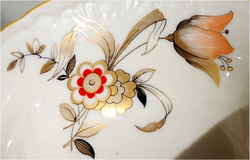 Servicio de Café, Juego de Té, Porcelana, Royal Privileged Porcelain Factory Tettau, 40 piezas