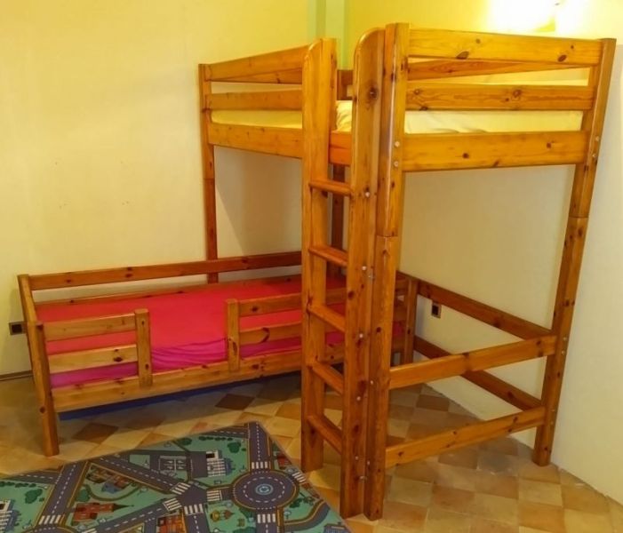 Kinderbett Stockbett Kombination m. Rutsche & Leitern Kinderzimmer