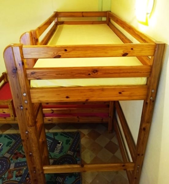 Kinderbett Stockbett Kombination m. Rutsche & Leitern Kinderzimmer