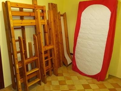 Kinderbett Stockbett Kombination m. Rutsche & Leitern Kinderzimmer