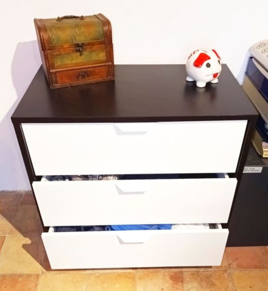 Wardrobe, chest of drawers & desk for children's room