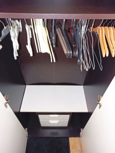 Wardrobe, chest of drawers & desk for children's room