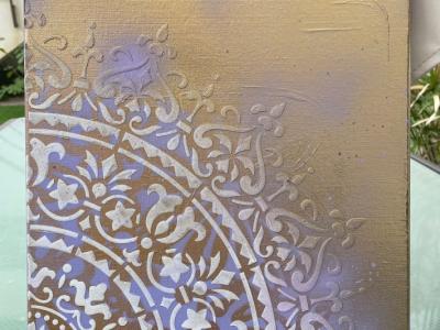 Small canvas with mandala symbol