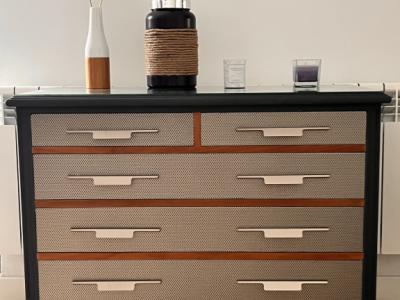 Cajonera - Cajonera reformada - Tapa de cristal